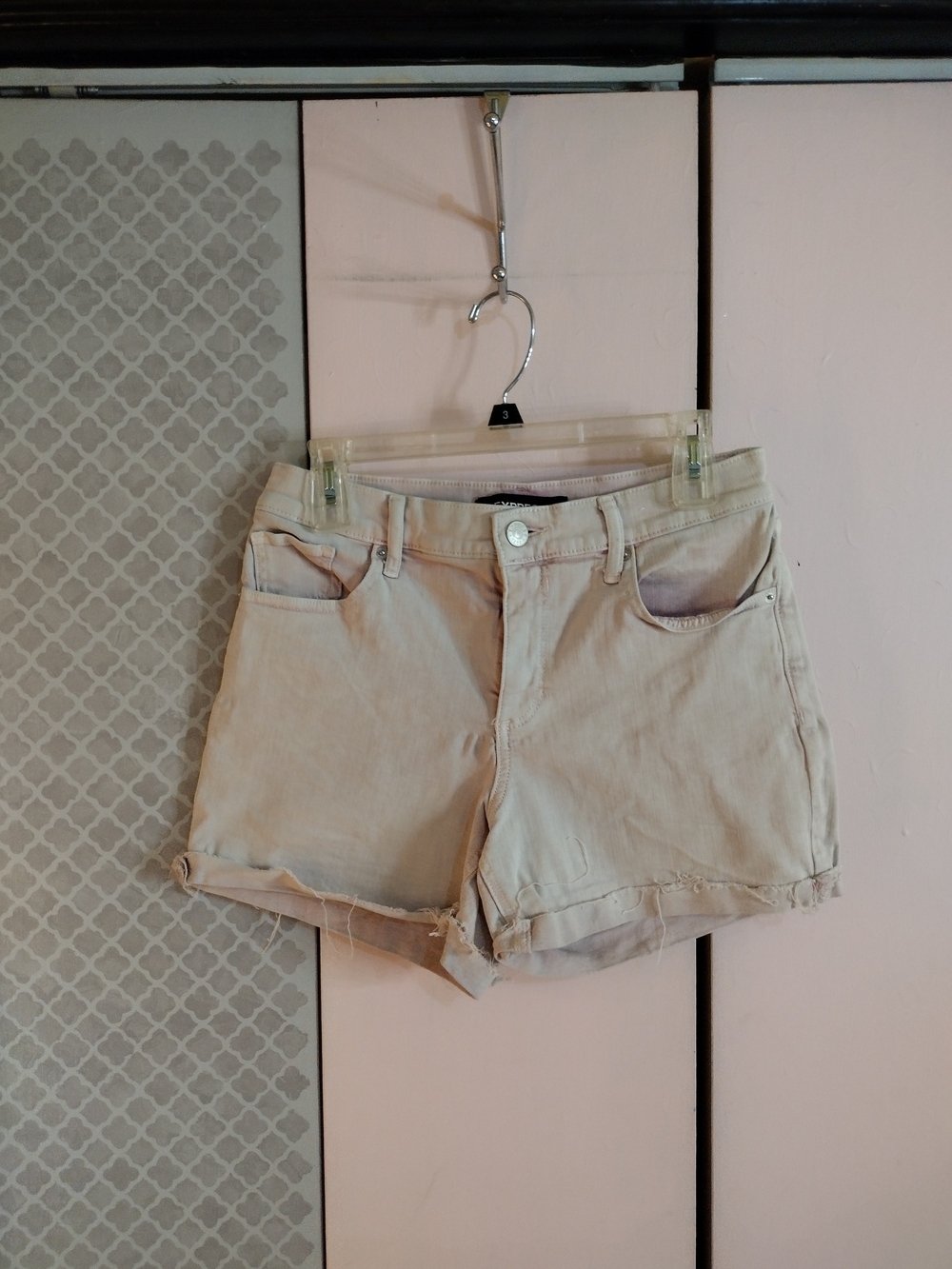 Express Faded Pink Women's Denim Shorts